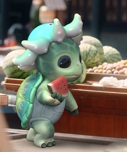 海龟戴着章鱼帽换装登场?